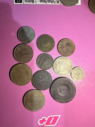 Lote de Moedas Antigas Brasileiras Réis Cruzeiros Coleção