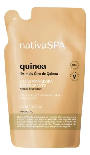 Refil Hidratante Quinoa 400ml, Nativa Spa.