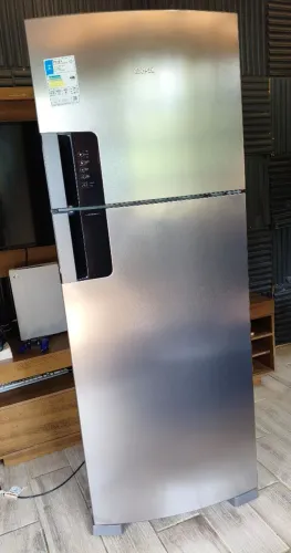 Geladeira inox duplex Frost Free 