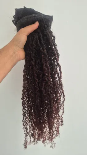 Aplique  tic tac cabelo humano 3 c 4a - 7 telas