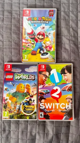 Jogos nintendo switch, 1 2 switch, Lego e Mario Rabbits