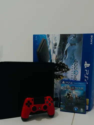 Ps4 Slim 1TB + 1 Controle + 2 Jogos
