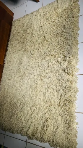 Tapete macio cordas de lã