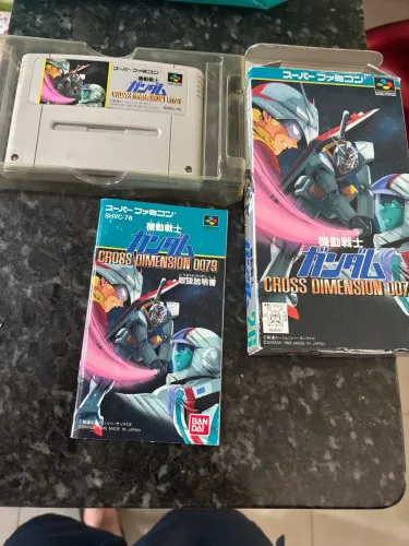 Gundam Cross Dimension original completo na caixa super famicom