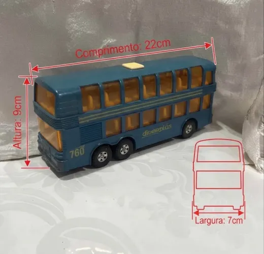 Ônibus Antigo Diverplas 760 - Brinquedo Raro Anos 80/90