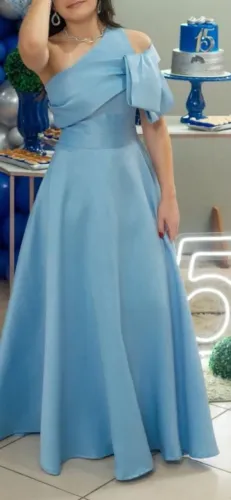 vestido azul longo (2 em 1)