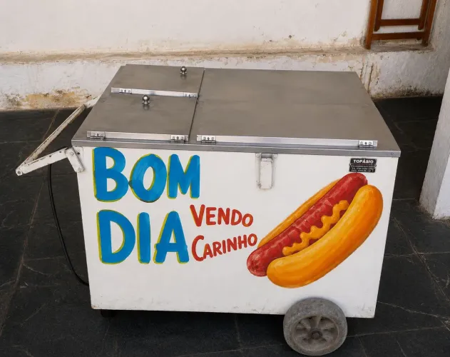 Carinho de cachorro quente