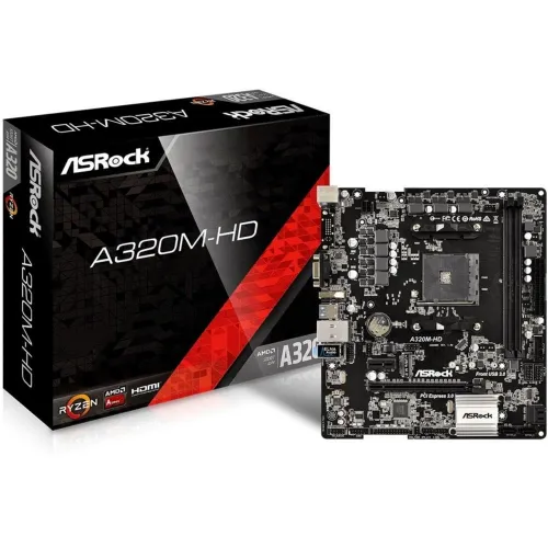 Placa-Mãe A320M-HD em Ótimo estado