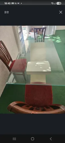 Mesa de vidro 6 lugares