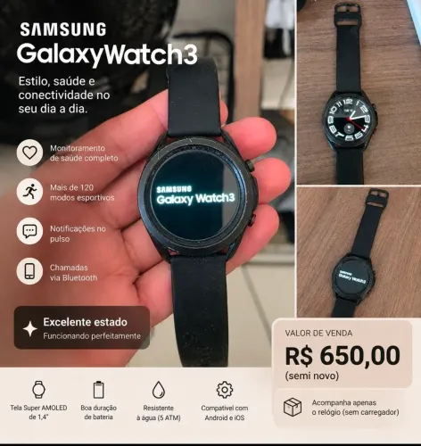 Relógio Samsung Galaxy watch 3