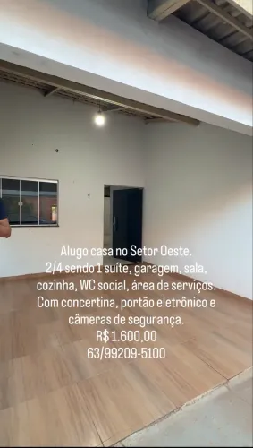 Alugo casa no SETOR OESTE