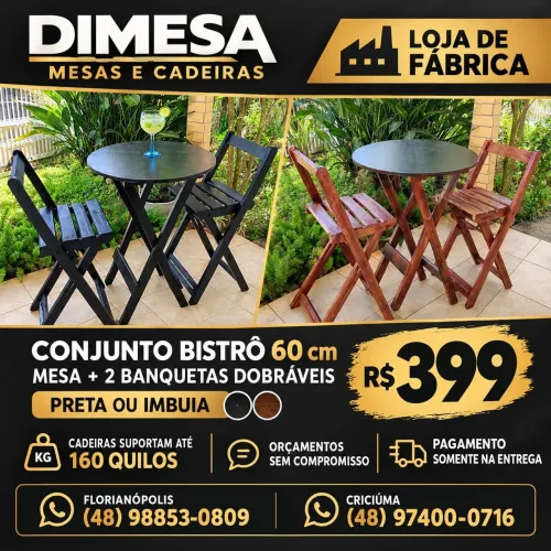 Mesa dobrável com 4 cadeiras a pronta entrega. Pague somente na entrega #mesa #cadeiras