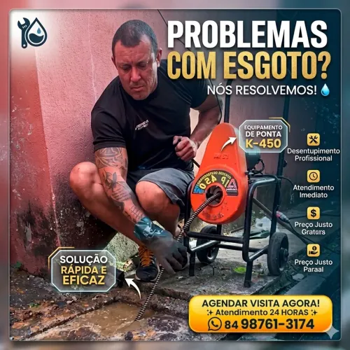 Desentupidora em Natal - Atendimento 24h - Rapidez e Eficiência!