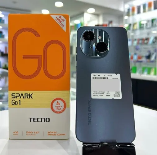 Smartphone Barato Tecno Spark Go 1S 64/3 preto Toop + Entrega Grátis+ Brinde