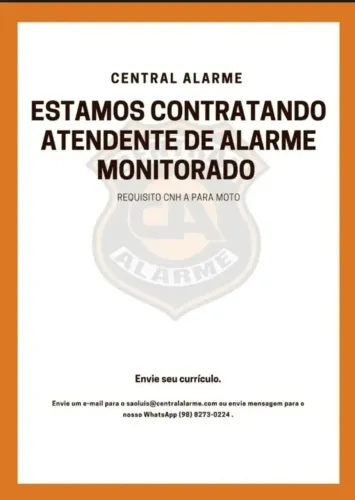 ESTAMOS CONTRATANDO ATENDENTE DE ALARME MONITORADO
