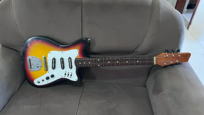 Guitarra Vintage Tonante REI Antiga - Raridade Brasileira Para Colecionador