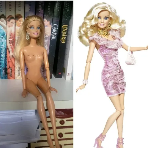 Barbie Fashionistas Swappin' Styles Glam de 2011 corpo e busto