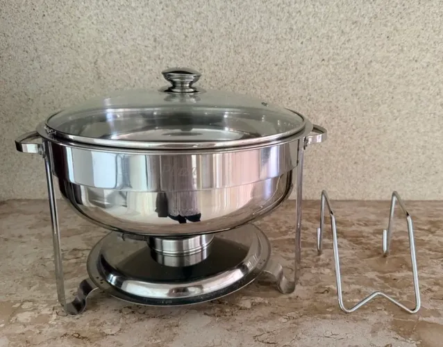 Rechaud Redondo NOVO Banho Maria Aço Inox Hércules