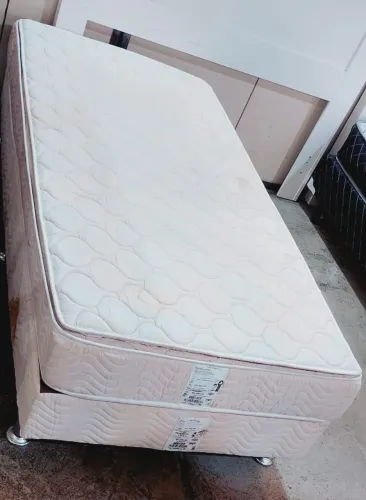 Cama Box Solteiro Colchao de Mola