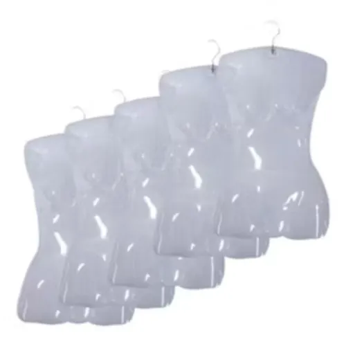 Kit com 35 unidades de Cabides em PVC Transparente - RETIRADA NO LOCAL