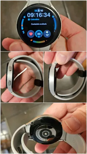Samsung Galaxy Watch4 44mm Prata - Excelente Estado + Acessórios