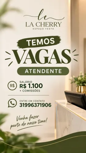 Vaga de Atendente Feminina - Cachoeirinha
