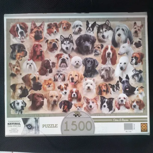 Puzzle Quebra cabeça Cães e Raças 1500 peças, Grow
