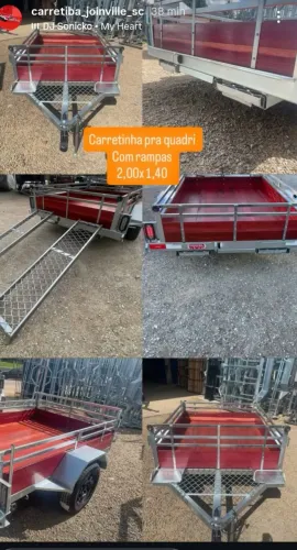 Carretinha pra quadriciclo com rampa