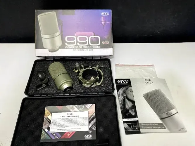 Microfone Condensador Marshal MXL 990 - Completo, Impecável, na Caixa!