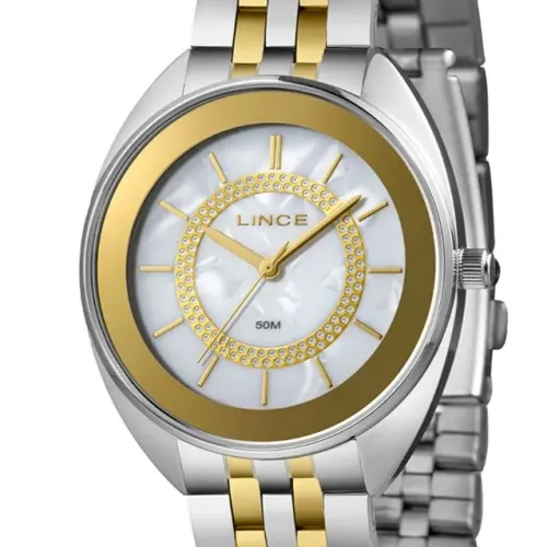PROMO! Relógio Lince Feminino Dourado e Prata