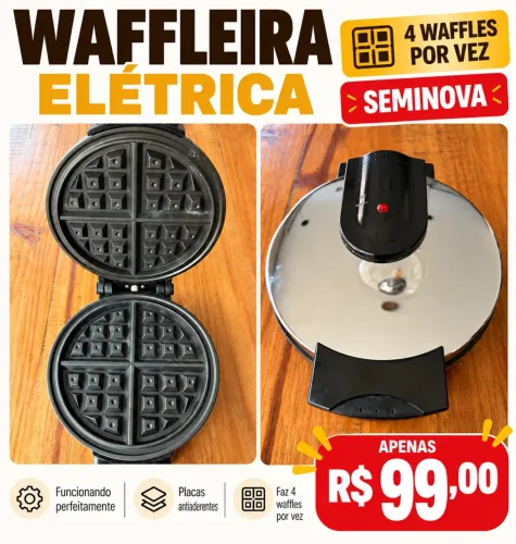 Waffleira Elétrica 4 Waffles | 