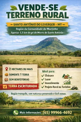Terreno Rural a Venda - Comunidade do Morrinho