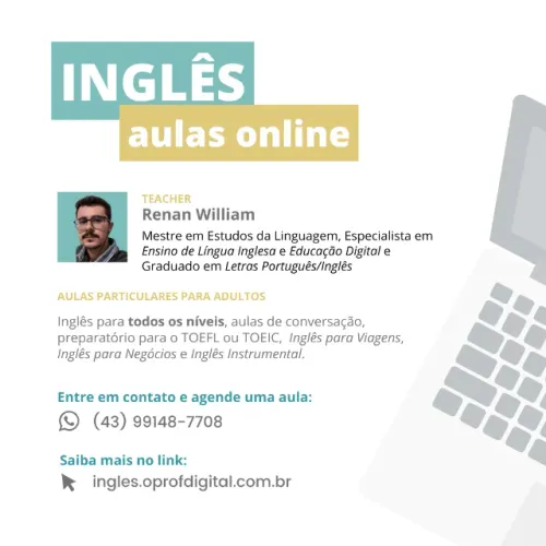 Aulas particulares de inglês online