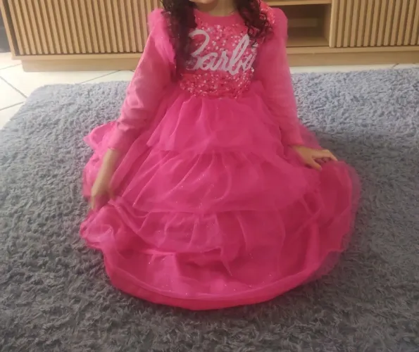 Vestido Barbie Luxo menina - Tam 10