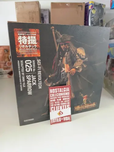 Jack Sparrow Piratas do Caribe SCI-FI Revoltech 25 Kaiyodo Original