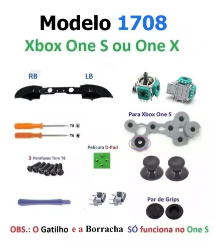 Kit peças reparo Controle Xbox One S 1708