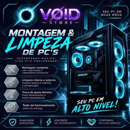 MONTAGEM & LIMPEZA DE PCS