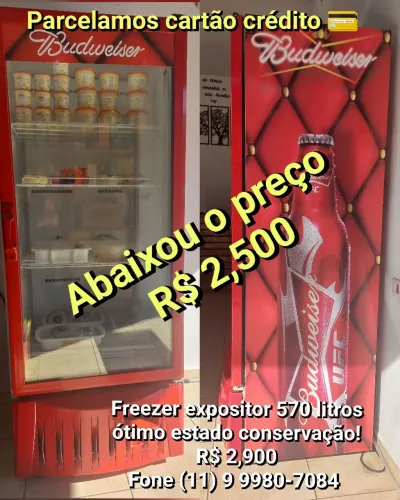 Freezer expositor Metalfrio 570 litros