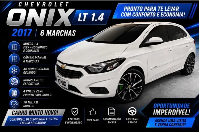 Chevrolet Onix Hatch LT 1.4 8V Flex Mec. 4P 2017
