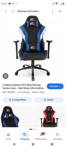 Cadeira gamer dt3