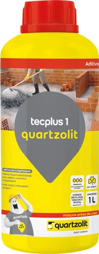 Impermeabilizante para concreto e argamassa, 1 L, tecplus 1 QUARTZOLIT 