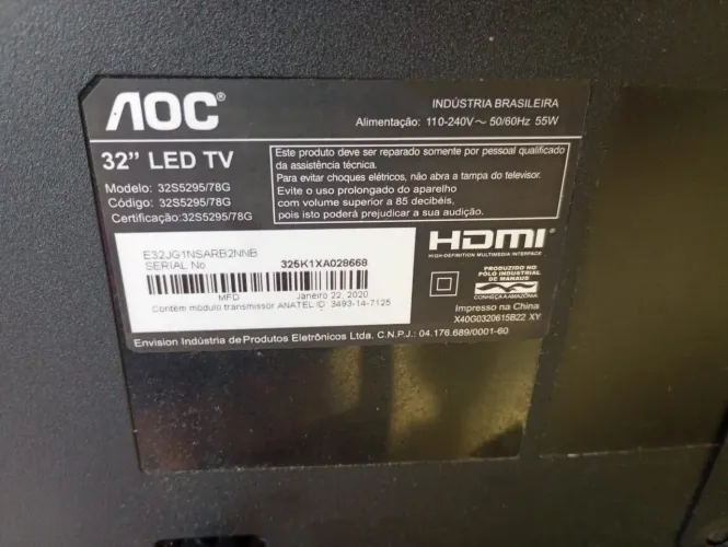 Vendo tv para retirada de peças AOC