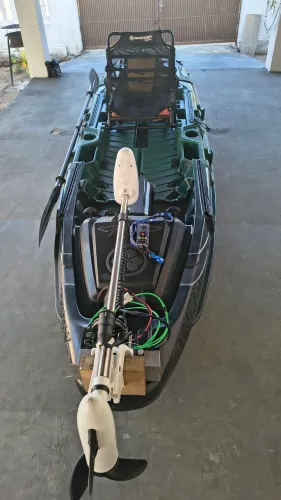 Caiaque My Wey + motor Autoboat 45lb + bateria LifePO4 12v 100ah