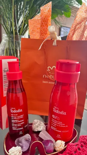 Body Splash e Hidratante Morango Baunilha Dourada!?e Baunilha