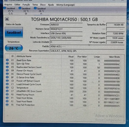 Kit 02 HDs WD black 500gb + 1 HD Toshiba 500gb