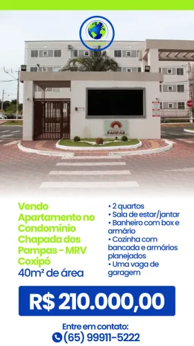 Vendo Apartamento no Condomínio Chapada dos Pampas - MRV Coxipó