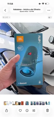 Caixa De Som Jbl Flip 5 Ocean Eco Edition Bluetooth 12 Hrs