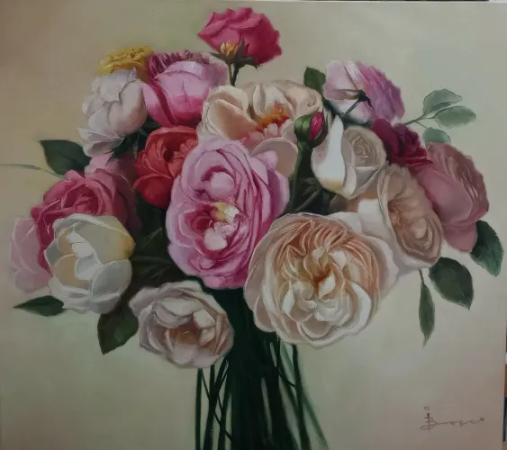 Pintura óleo sobre tela 79x80cm. de Bosco