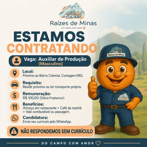 LEIA A DESCRIÇÃO, NÃO RESPONDEMOS CHAT NEM MENSAGEM SEM CURRÍCULO