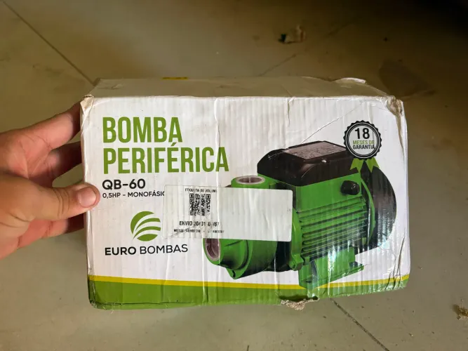 Bomba Periférica Euro Bombas QB-60 - 0,5 HP - 220V - Nova